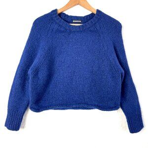 Susanne Bommer Alpaca Merino Wool Chunky Oversized Sweater EU 34 US 4 6 Blue